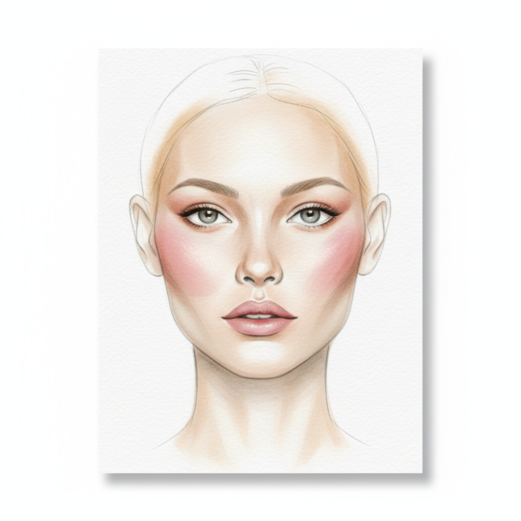 Face chart illustration